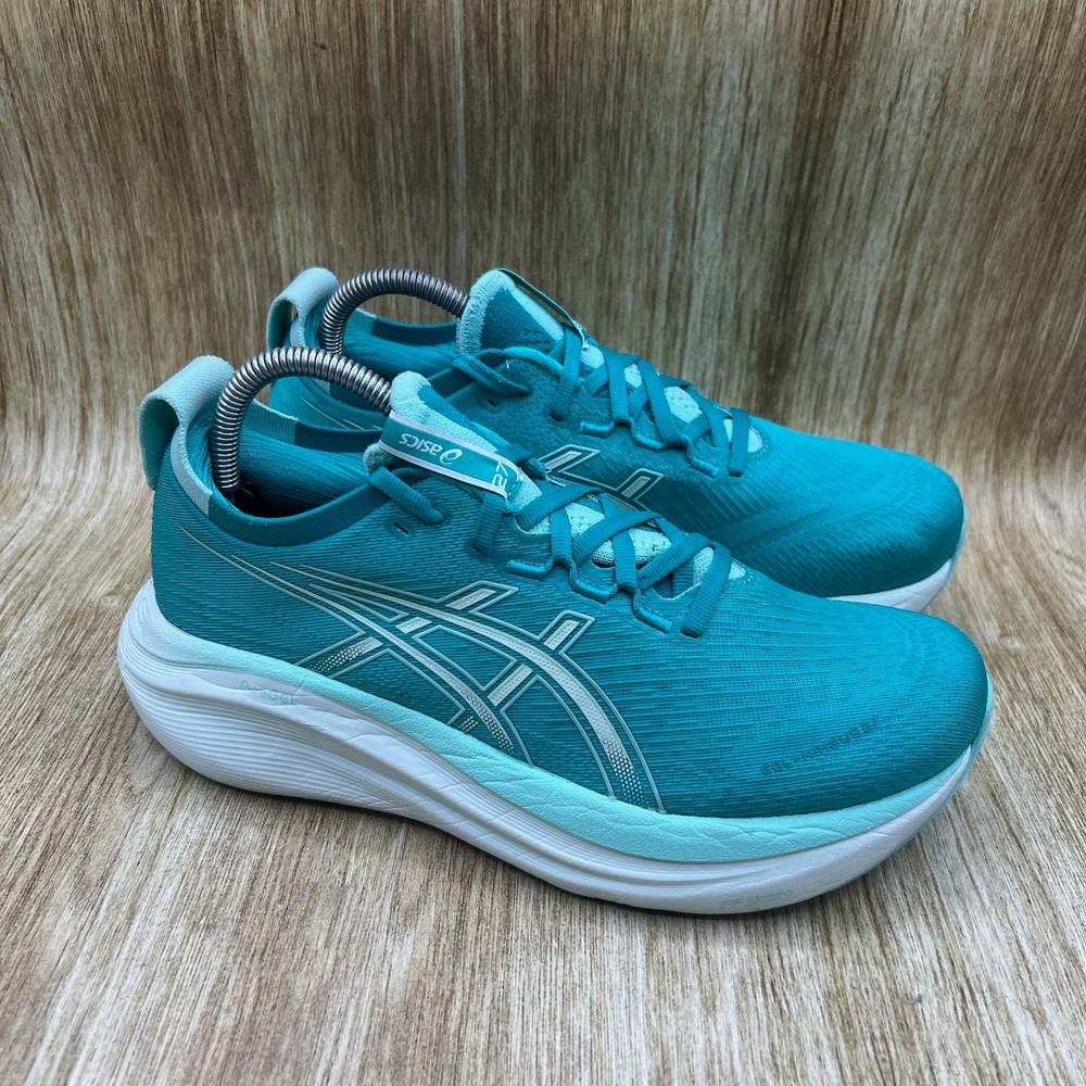 ASICS Gel-Nimbus 27 Women's Size 8.5 Teal Running Shoes Cushioned 1012B753